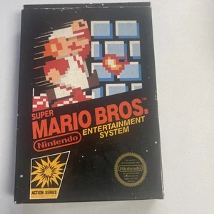 Nintendo NES Super Mario Bros In box Early Print, 5 Screw w/ Hang Tab Unpunched - Picture 1 of 10