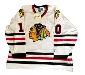 Vintage Chicago Blackhawks Tony Amonte NHL Starter Jersey NWT White Size Men 2XL - Picture 1 of 10