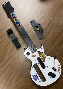Wii Guitar Hero Gibson Les Paul White Wireless Guitar w/ Strap & Back Cover - Bild 1 von 8