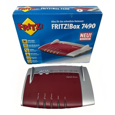 AVM Fritzbox 7490 - VDSL/ADSL | WiFi Gigabit Router | Dual-Wlan | Dect- Basis - Bild 1 von 4