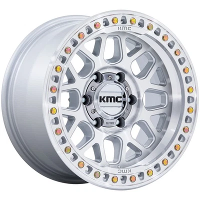KMC KM549 GRS 17x9 5x5" -12mm Silver Wheel Rim 17" Inch Foto 1 de 4