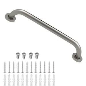 Brushed Nickel Bathroom Shower Grab Bar, Home Care Bath Hardware (20 Inch) - Picture 1 of 6