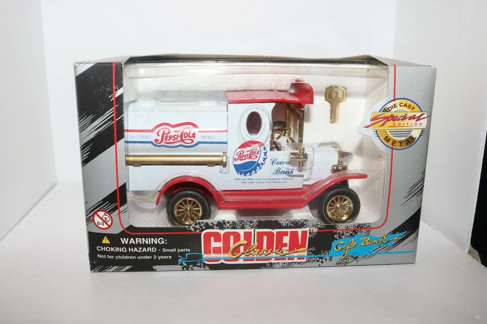 Golden Classic Diecast Pepsi gift bank red roof 1996 W/box - Image 1 of 4