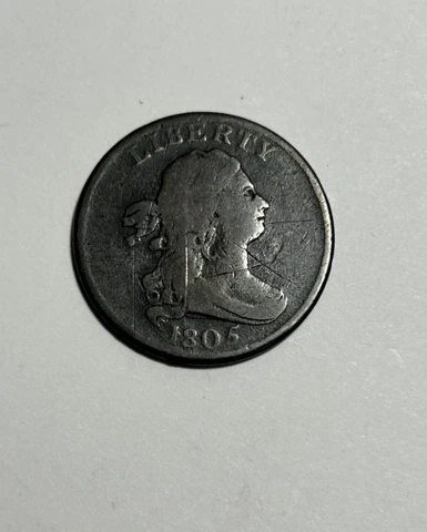 1805 Half Cent Lg.5 Stems VG+ Cover