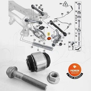 REAR AXLE WHEEL BEARING HOUSING SUSPENSION FOR BMW 1 3 SERIES E81 E82 E90 E91 - Picture 1 of 6