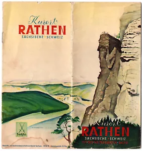 Balneario Rathen Suiza sajona, folleto de viaje años 1930/40 - Imagen 1 de 5