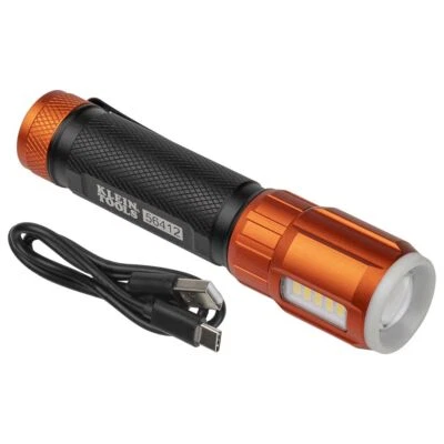 Klein Tools 56412 Rechargeable LED Flashlight with Worklight - Image 1 of 4