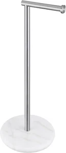 KES 52cm Stainless Steel Toilet Paper Roll Holder Marble Base - Brushed Finish - Picture 1 of 9