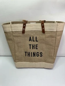 Apolis Global Citizen Large Reusable  All The Things Jute Market Bag Tote - Picture 1 of 8