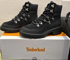 Neu 5,5 Damen Timberland Cortina Valley wasserdichte mittlere Wanderer schwarze Stiefel - Bild 1 von 5