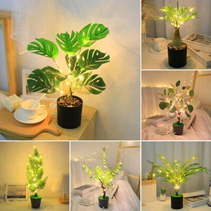 Plant Tree with Lights Plant for Decor Usb Powered Bonsai Tree with Light Office - Picture 1 of 17