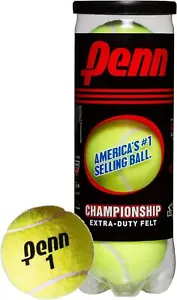 Pelotas de tenis Penn Championship - Paquete de 1 fieltro presurizado extra resistente, amarillas - Imagen 1 de 11