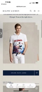 Polo Ralph Lauren Herren Team USA Mesh Grafik Poloshirt Größe Xl - Bild 1 von 8