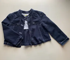 Crazy 8 Girl’s Navy Blue Crop Blazer Jacket, Size S (5/6) - Picture 1 of 7