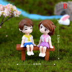1Set Sweet Couple Diy Mini Miniature Figurine Garden Deco Seat Micro Landscap=S=