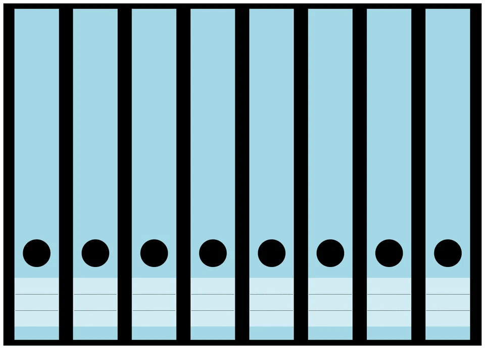 Wallario Ordner Etiketten Sticker breit schmal selbstklebend - Pastellblau  hell - Bild 1 von 1