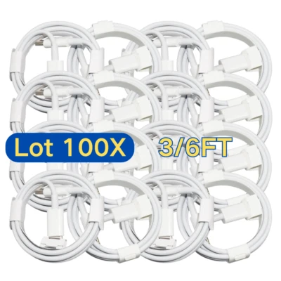100x 20W PD USB C Fast Charger Cable For Apple iPhone 14 13 12 11 Pro Max XR XS - Image 1 of 4