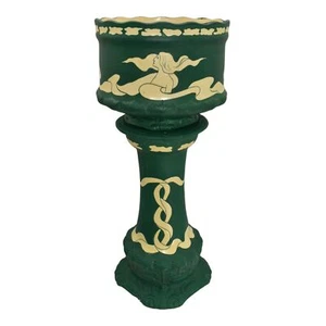 Brush McCoy Navarre Faience 1914 Pottery Green Ceramic Jardiniere Pedestal 2200 - Picture 1 of 8