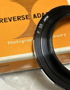 55mm per anello adattatore inversione obiettivo attacco a vite PENTAX nuovo vecchio magazzino GIAPPONE - Foto 1 di 20