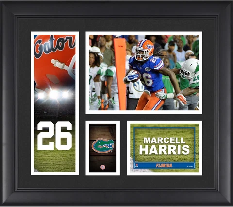 Marcell Harris Florida Gators Framed 15" x 17" Player Collage Cover