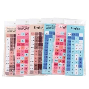 Russian Letter Keyboard Sticker Spanish Laptop Keypad Film Computer - Picture 1 of 17