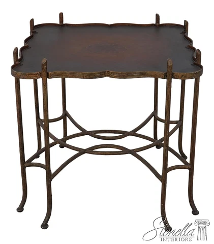 60126 Faux Bois Metal Branch Form Base Decorative Lamp Table Cover