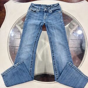 Miss Me Girls Bootcut Jeans JK5124B11 Size 12 Blue Medium Wash Bedazzled