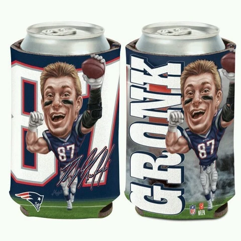 ROB GRONKOWSKI NEW ENGLAND PATRIOTS CARICATURE CAN BOTTLE COOZIE COOLER KOOZIE Cover
