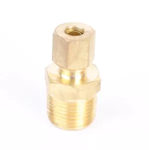 Brass Fairview Straight Tube Fitting, 1/4" Tube OD x 3/8" Male NPT - Picture 1 of 4
