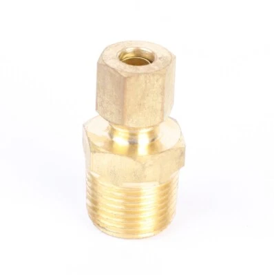 Brass Fairview Straight Tube Fitting, 1/4" Tube OD x 3/8" Male NPT - Image 1 of 4
