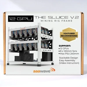 AAAwave The Sluice V2 12GPU Open Frame Mining Rig Frame Chassis - Picture 1 of 8