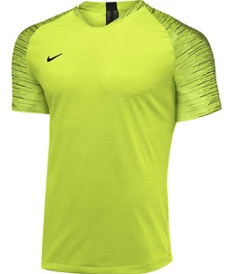 NIKE US SS VaporKnit II Volt Black Soccer Jersey Shirt Top NEW Boys Girls S M XL - Picture 1 of 6