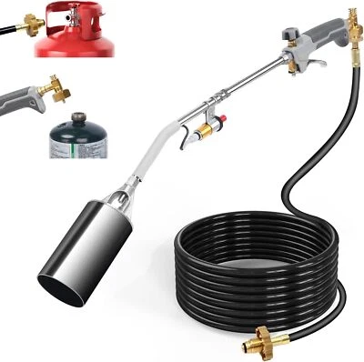 DENMAY 1,800,000 BTU Propane Torch Weed Burner, Heavy Duty Flame Control Blow Torch