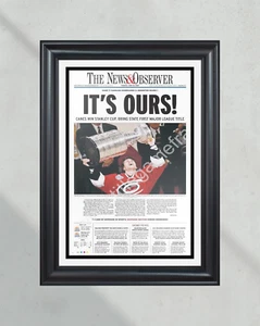Carolina Hurricanes Stanley Cup Champions 2006 enmarcado periódico impresión de portada - Imagen 1 de 7