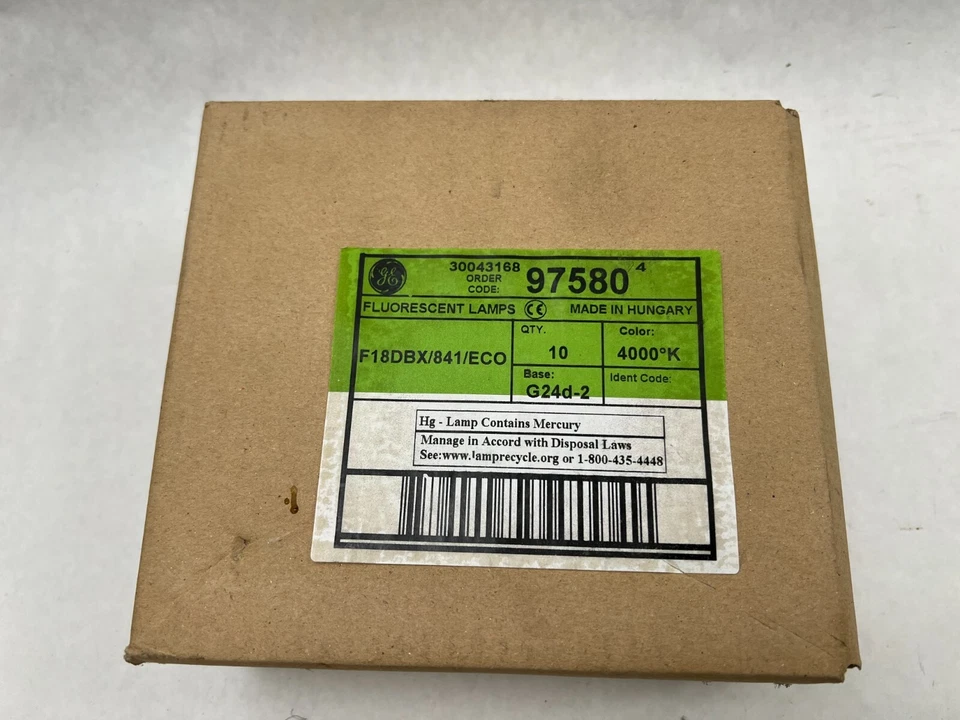 GE 97580 F18 Fluorescent Lamps 4K NIB See Pics #A32 - Image 1 of 1