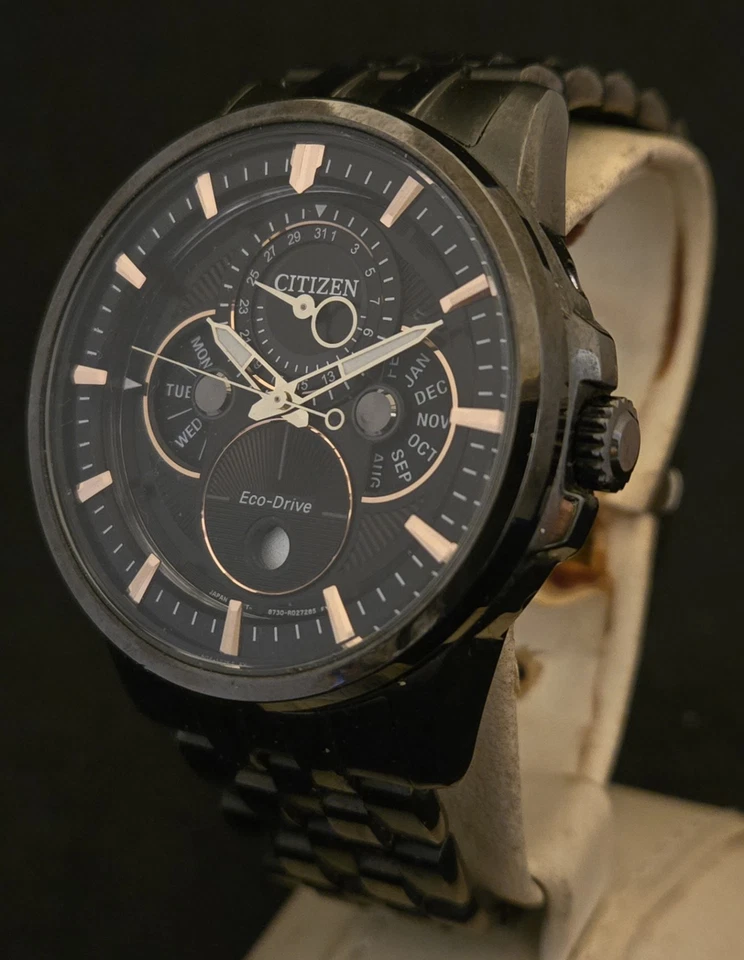 Men's Citizen Calendrier Eco-Drive Moonphase Watch.FREE SHIPPING. - Image 1 of 4