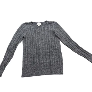 St Johns Bay Womens Gray Crew Neck Long Sleeve Knit Sweater Casual Pullover Med - Picture 1 of 6