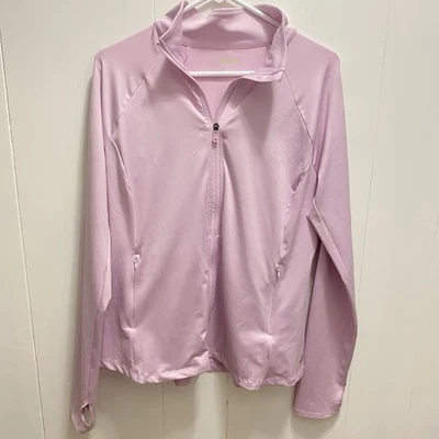 Tek Gear Active Jacket Women Large Zip-Up Pockets Pink Workout Gear - Image 1 of 4