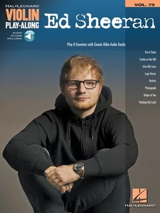 Ed Sheeran for Violin Play-Along Vol 75 Solo Sheet Music Song Book Online Audio - Picture 1 of 1