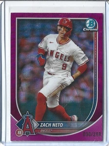 Zach Neto 2025 Bowman Chrome #55 - Fuchsia Wave Refractor #D 30/299 - LA Angels - Bild 1 von 2