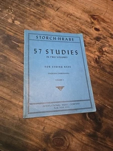 STORCH-HRABE 57 STUDIES IN 2 VOLS VOL 1 For STRING BASS FRED ZIMMERMANN No. 1034 - Picture 1 of 12