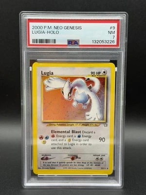 2000 Pokémon TCG Lugia Neo Genesis Holo Rare Card 9/111 - PSA 7 - NM - Image 1 of 3