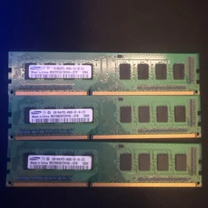Lot( 3) 1GB Samsung M378B2873FHS-CF8 1Rx8 PC3-8500U Desktop RAM Memory - Picture 1 of 2