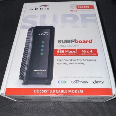 Arris SURFboard SB6183 Cable Modem 686 Mbps DOCSIS 3.0 Sealed NEW. - Image 1 of 4
