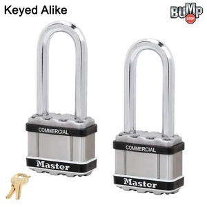 Master Lock Magnum Padlock - (2) Keyed Alike w/BumpStop Technology M5NKALJSTS-2 - Picture 1 of 3
