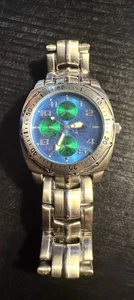 Reloj Hombre Fossil Blue BQ-9162 100m Azul Verde Esfera Necesita Batería Inoxidable - Imagen 1 de 6