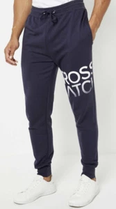 New Mens Crosshatch Fade Down Joggers Navy Size S - Picture 1 of 2