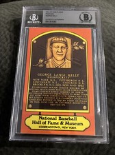 1978 HOF Plaque Postcards Dexter #29 George Kelly BGS AUTO Autographed