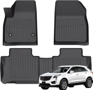 All Weather Floor Mats TPE Rubber Liners for 2017-2022 GMC Acadia 2 Row - Picture 1 of 8