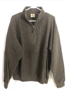 Woolrich Brown 1/4 Zip Sweater, Cotton, Size Large, EUC - Picture 1 of 6